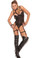 Elegant Moments Leather and Fishnet Underwire Teddy