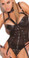 Elegant Moments Leather and Fishnet Underwire Teddy