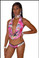 Blue Orchid Exoticwear Sexy Cowl 2 Piece Neck Scrunch Butt Short Set