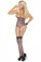 Elegant Moments 3Pc Set Leopard Camisette G-String and Stockings Queen Size