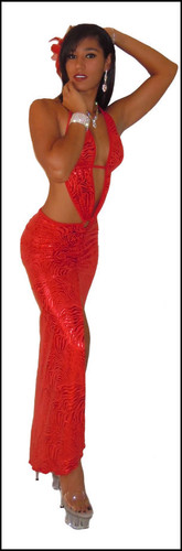 Blue Orchid Exoticwear Divalicious Ring Gown with Thong