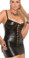 Elegant Moments Lace Up Leather Mini Dress Queen Size