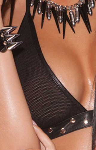 Elegant Moments 2 Piece Set Fishnet Bra Top and G-string