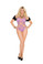 Elegant Moments Cut Out Lace Teddy Plus - Purple