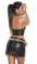 Elegant Moments Leather Zip Front Halter Top with Zipper Detail
