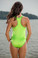 Starwear USA Brizzo Moderate One Piece Swimsuit - Neon Green