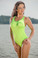 Starwear USA Brizzo Moderate One Piece Swimsuit - Neon Green