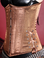 Long Cut Bronze Satin Shimmer Corset
