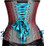 Timeless Trends Aqua Red Iridescent Corset