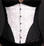 Timeless Trends White Ruffle with Solid Black Underbust Corset