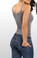 Moldeate Body Shaper Blouse with Lace Neckline - Gray