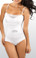 Moldeate Body Shaper Blouse with Lace Neckline - White