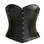 Timeless Trends Genuine Black Leather Overbust Corset