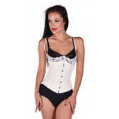 Timeless Trends White Rose Taffeta Underbust Corset