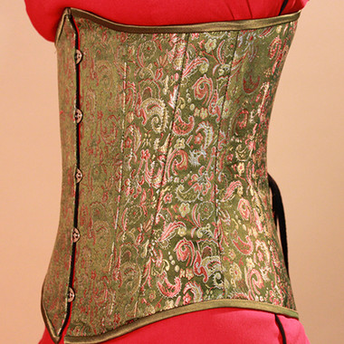 Timeless Trends Edwardian Green Satin Brocade