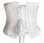Timeless Trends White Floral Brocade Solid Underbust Corset