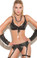 Elegant Moments Underwire Leather Bra with Lace Up Front Detail