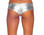 Bodyzone Foil Scrunch Back Super Micro Shorts - Silver