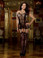 Dreamgirl Queen Size Lace Halter Fishnet Garter Dress with Opaque Bodice Lines