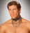 Elegant Moments Men's Leather Collar with Chains and O Ring