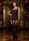 Dreamgirl Queen Size Lace Garter Dress with Stretch Trim Straps, Ribbon Back and Attached Stockings