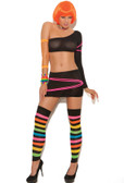 Elegant Moments Neon Stripes Leg Warmers