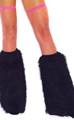 Elegant Moments Furry Boot Covers - Black