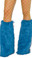 Elegant Moments Furry Boot Covers - Neon Blue