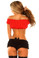 Daisy Corset Red Peasant Top
