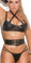 Elegant Moments 3 Piece Set Queen Size Leather Underwire Bra