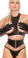 Elegant Moments 3Pc Set Vinyl Cupless Top with Cincher and G-string