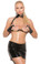 Elegant Moments 2Pc Set Vinyl Cupless Bra and Vinyl Spanking Skirt