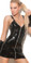 Elegant Moments Vinyl Mini Dress with Front Zipper