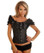 Daisy Corset Black Embroidered Peasant Corset