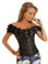 Daisy Corset Black Embroidered Peasant Corset