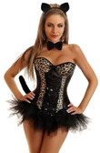 Daisy Corset 5Pc Sexy Pin-Up Leopard Costume