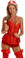 Daisy Corset 3Pc Red Nurse Corset Costume