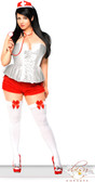 Daisy Corset 3Pc White Nurse Corset Costume
