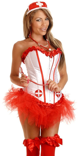Daisy Corset 4 Pc Sexy Nurse Costume