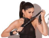 Elegant Moments Leather Whip with Studs