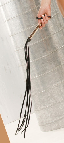 Elegant Moments Leather Whip with Silver Handle