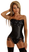 Daisy Corset Black Sequin Burlesque Corset