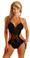 Daisy Corset Black Crochet Monokini