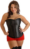 Daisy Corset Plus Size Strapless Ruffled Hook and Eye Corset