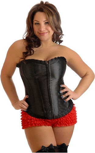 Daisy Corset Plus Size Strapless Ruffled Hook and Eye Corset