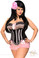 Daisy Corset Plus Size Underwire Ruffle Trim Pin-Up Corset