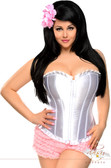 Daisy Corset Plus Size White Strapless Ruffled Corset