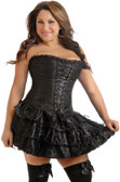Daisy Corset Plus Size Black Lace Corset Dress