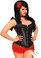 Daisy Corset Plus Size Black Tie-Strap Burlesque Corset