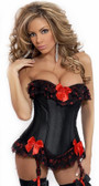 Daisy Corset Black Strapless Burlesque Corset